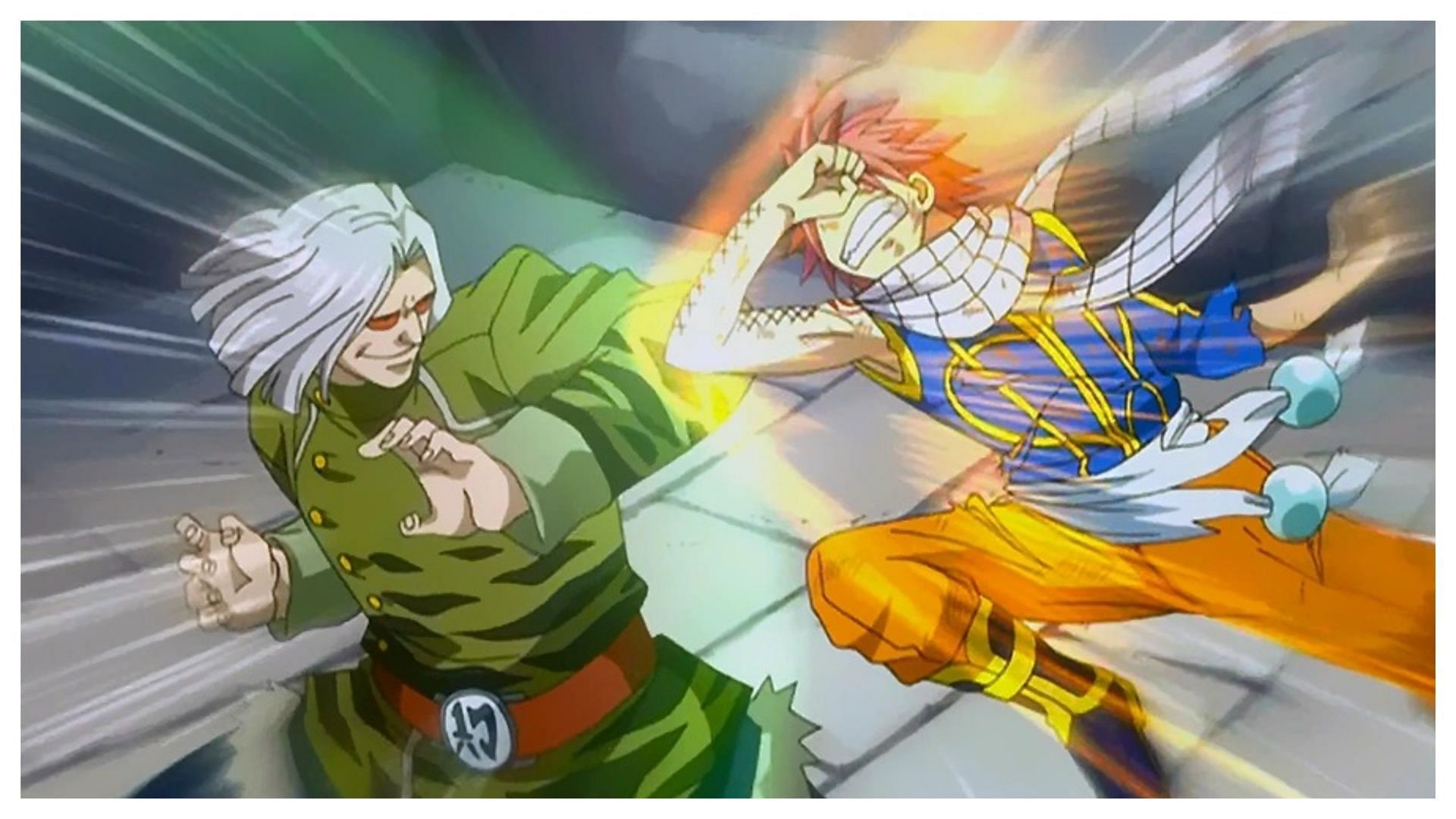 Natsu and Zero as seen in one of the overhyped anime moments (Image via A-1 Pictures)